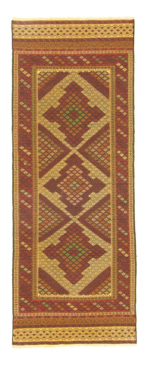 Løber Kelim-tæppe - orientalsk - 212 x 82 cm - flerfarvet