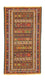 Kelim-tæppe - orientalsk - 138 x 78 cm - flerfarvet