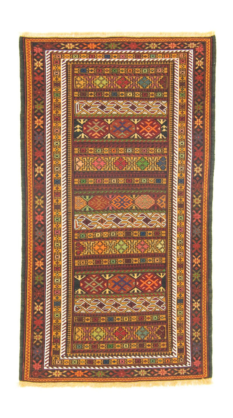Kelim-tæppe - orientalsk - 138 x 78 cm - flerfarvet