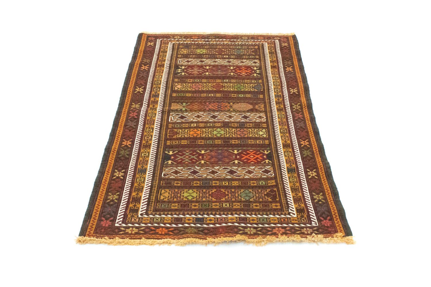 Kelim-tæppe - orientalsk - 138 x 78 cm - flerfarvet