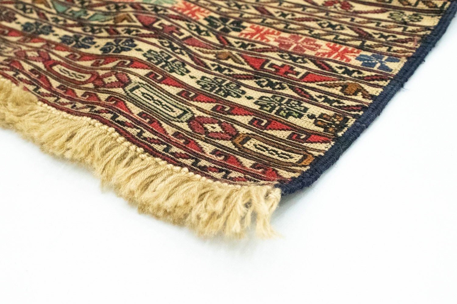 Kelim-tæppe - orientalsk - 137 x 87 cm - beige