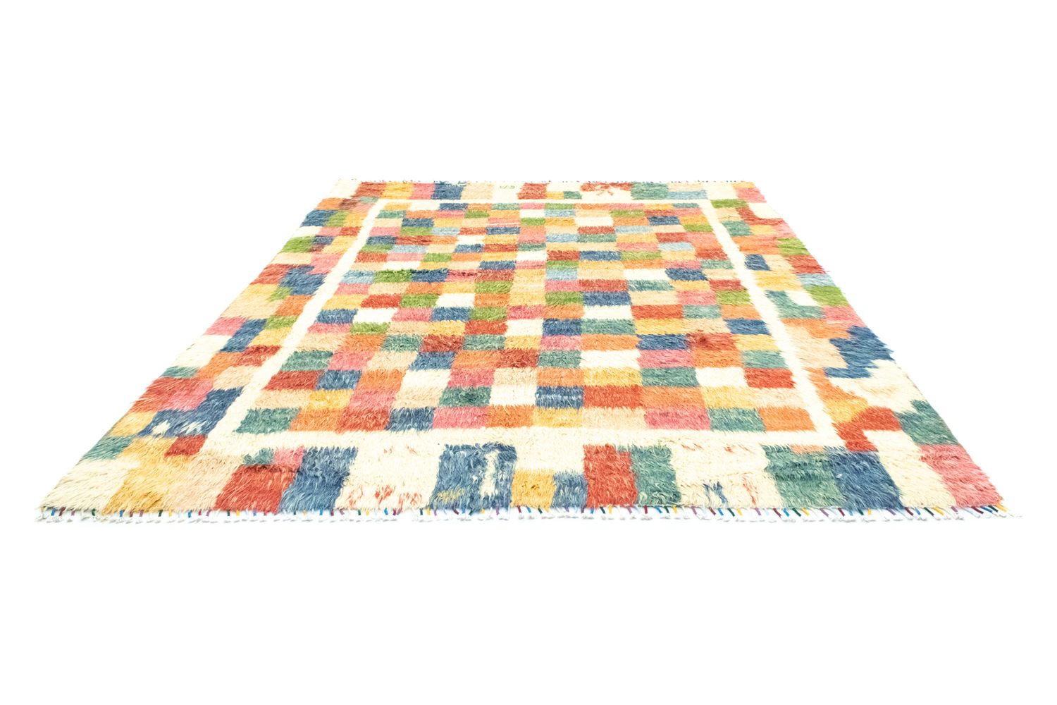 Berber tæppe - 330 x 250 cm - farvet
