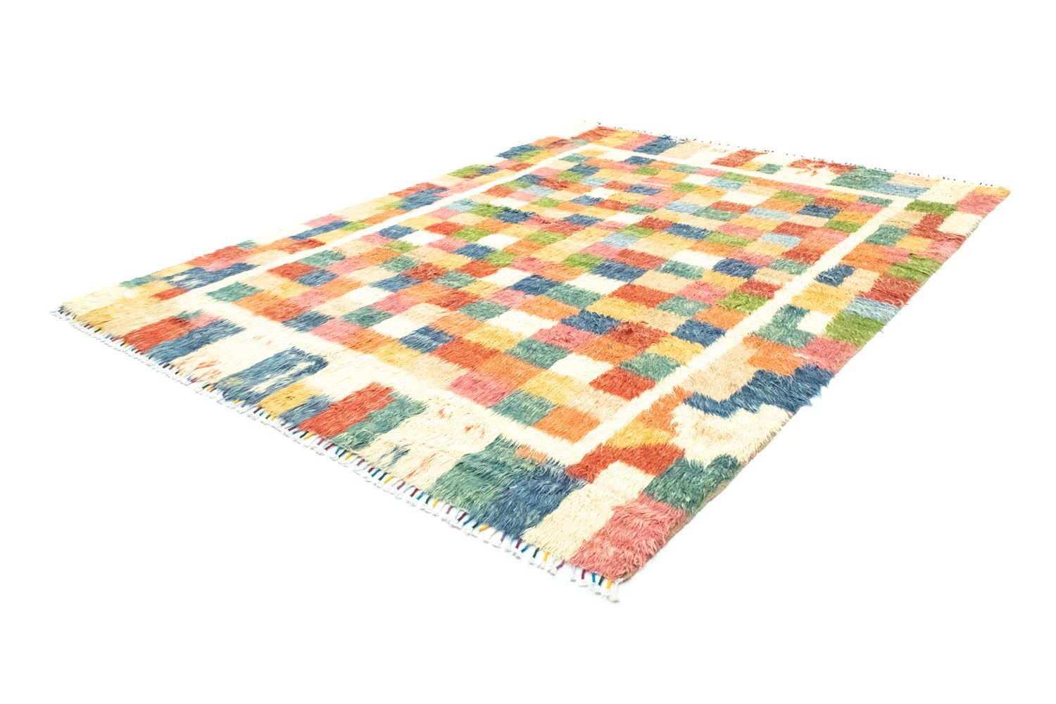 Berber tæppe - 330 x 250 cm - farvet