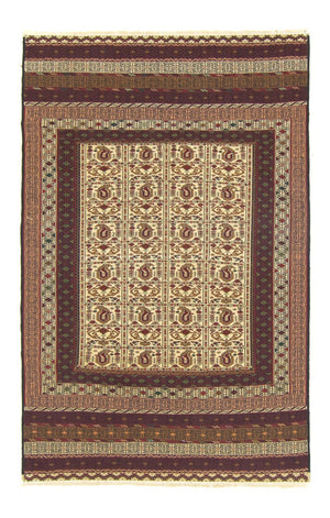 Kelim-tæppe - orientalsk - 188 x 121 cm - brun