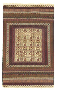 Kelim-tæppe - orientalsk - 196 x 123 cm - beige
