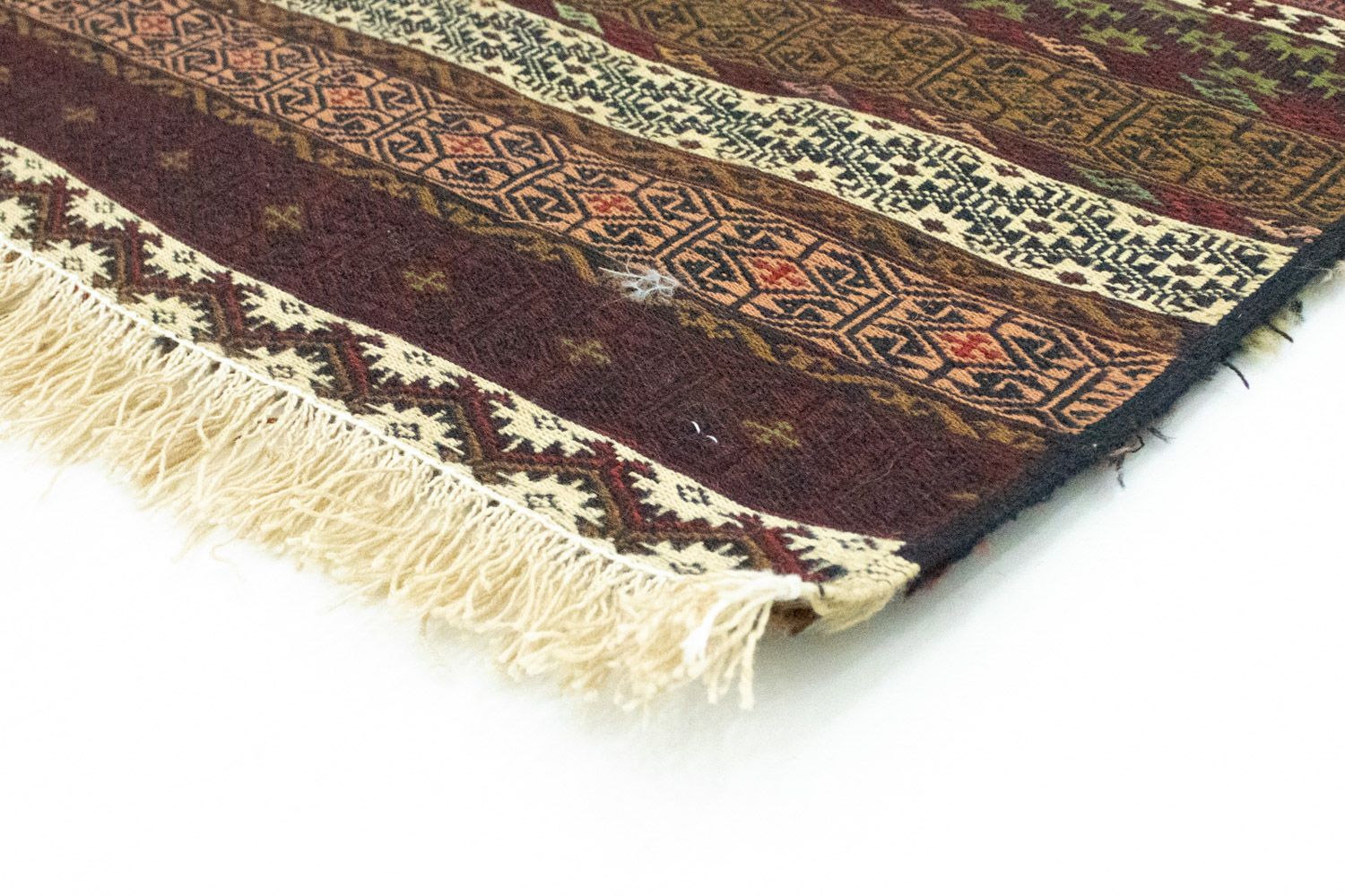 Kelim-tæppe - orientalsk - 196 x 123 cm - beige