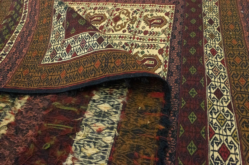 Kelim-tæppe - orientalsk - 196 x 123 cm - beige