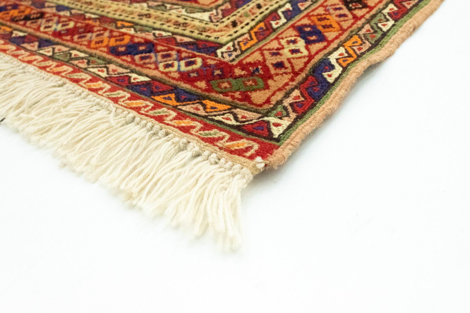 Kelim-tæppe - orientalsk - 196 x 154 cm - orange