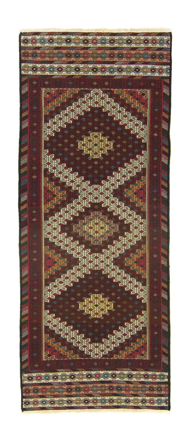 Løber Kelim-tæppe - orientalsk - 190 x 75 cm - brun