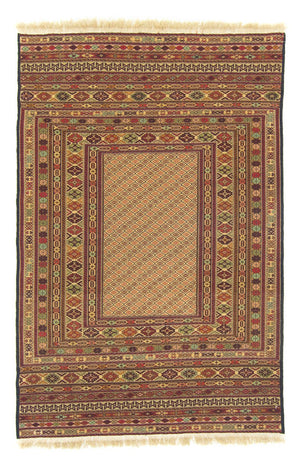 Kelim-tæppe - orientalsk - 189 x 130 cm - brun