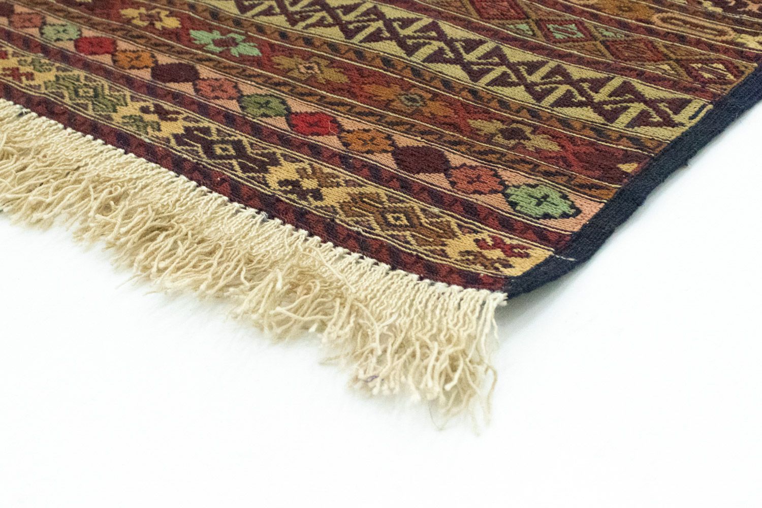 Kelim-tæppe - orientalsk - 189 x 130 cm - brun