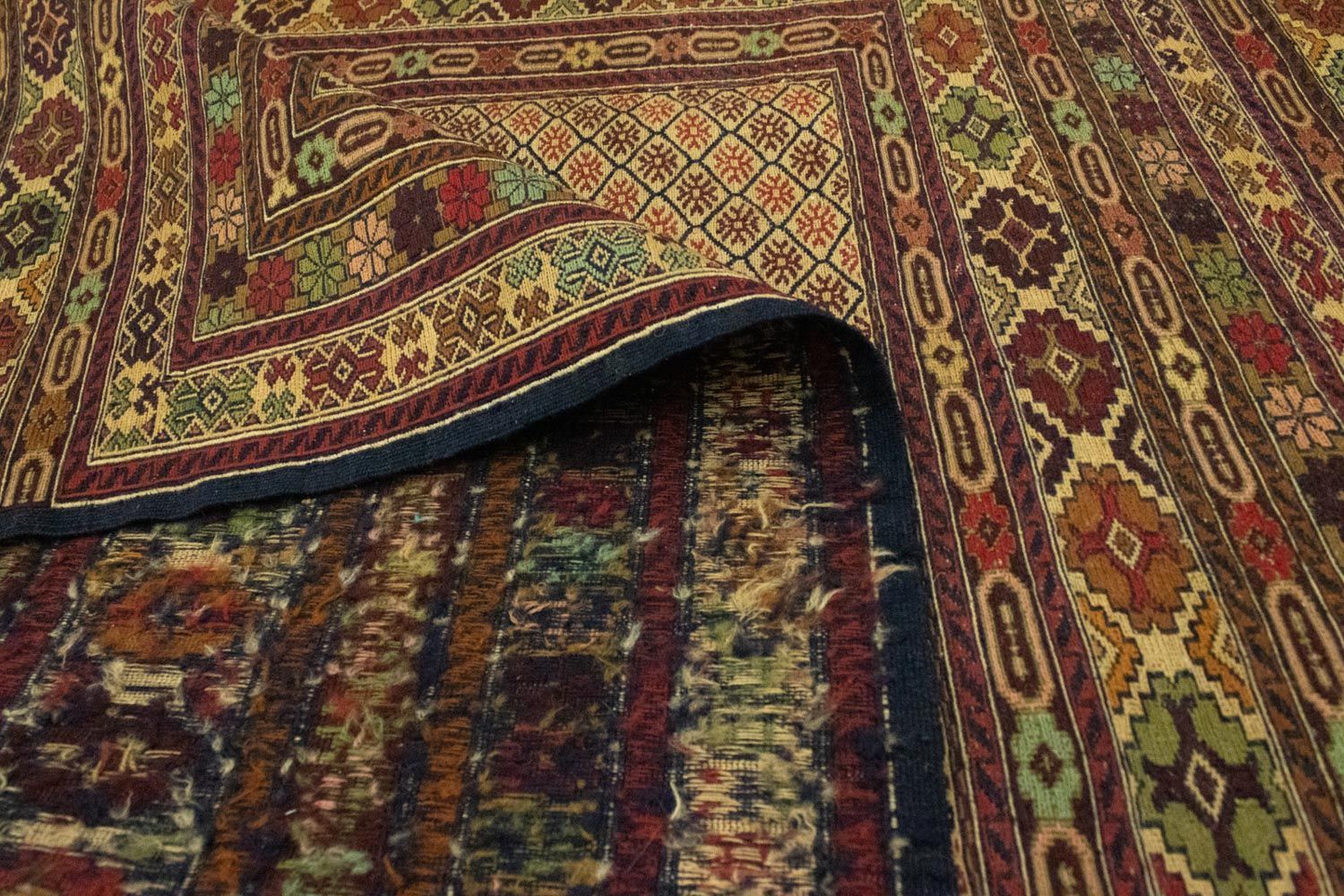 Kelim-tæppe - orientalsk - 189 x 130 cm - brun