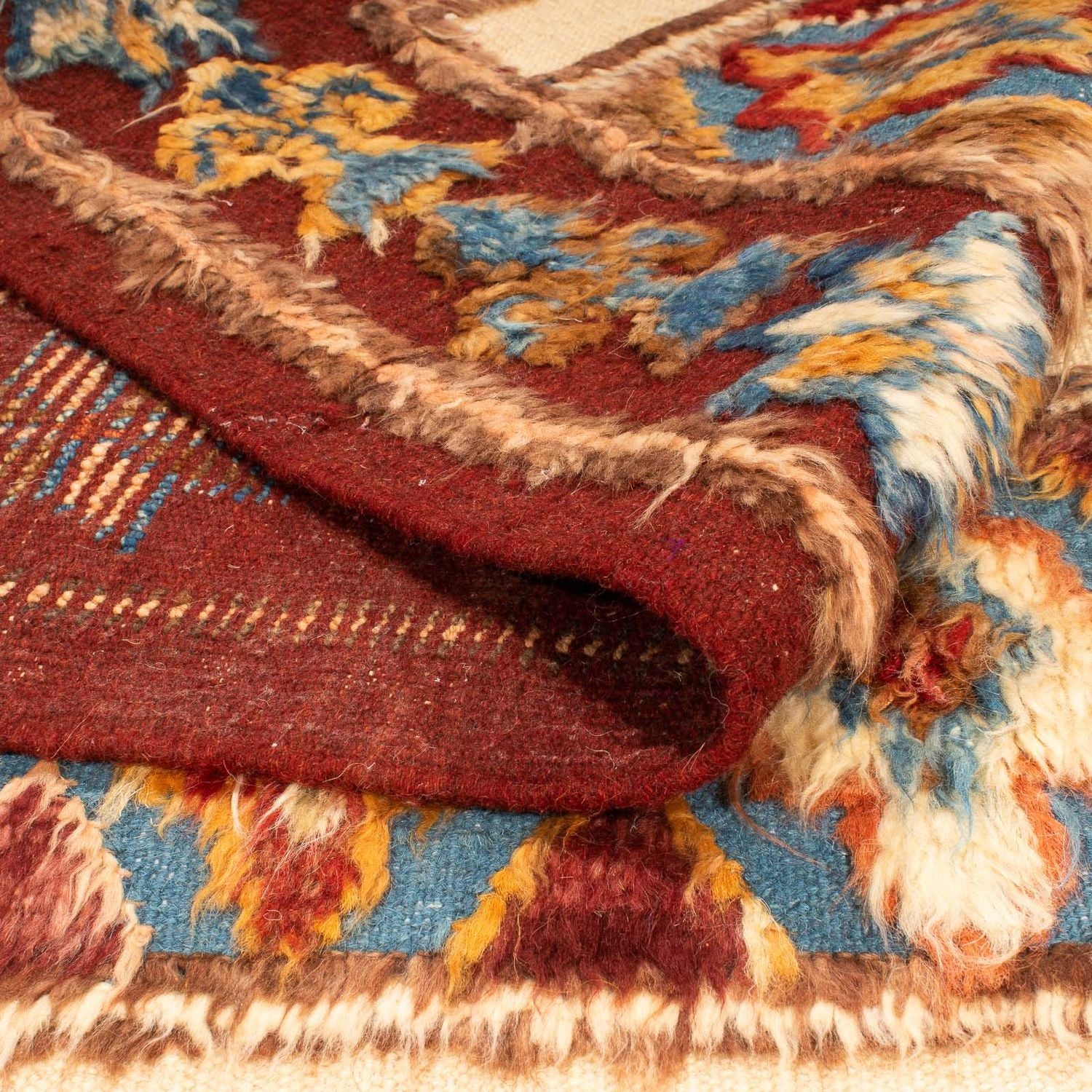 Berber tæppe - 231 x 163 cm - flerfarvet