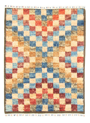 Berber tæppe - 206 x 143 cm - farvet
