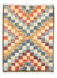 Berber tæppe - 206 x 143 cm - farvet