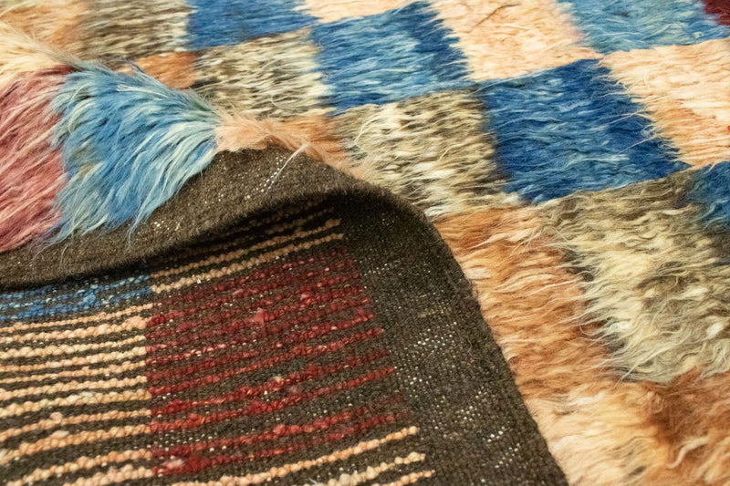 Berber tæppe - 206 x 143 cm - farvet