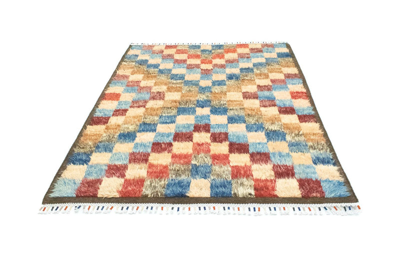 Berber tæppe - 206 x 143 cm - farvet