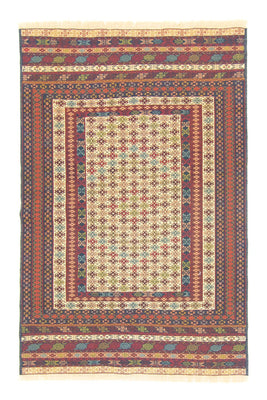 Kelim-tæppe - orientalsk - 186 x 126 cm - beige
