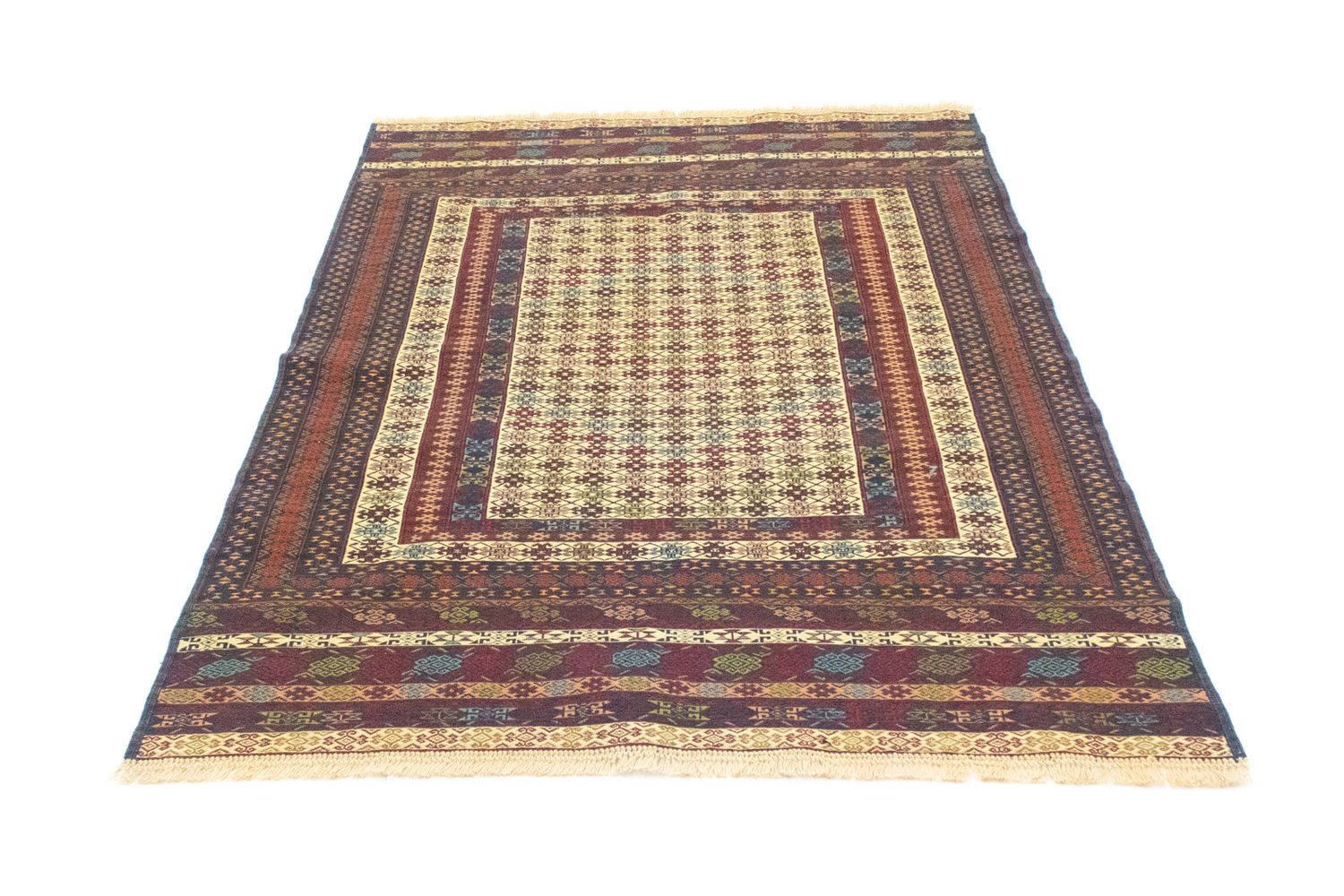 Kelim-tæppe - orientalsk - 186 x 126 cm - beige