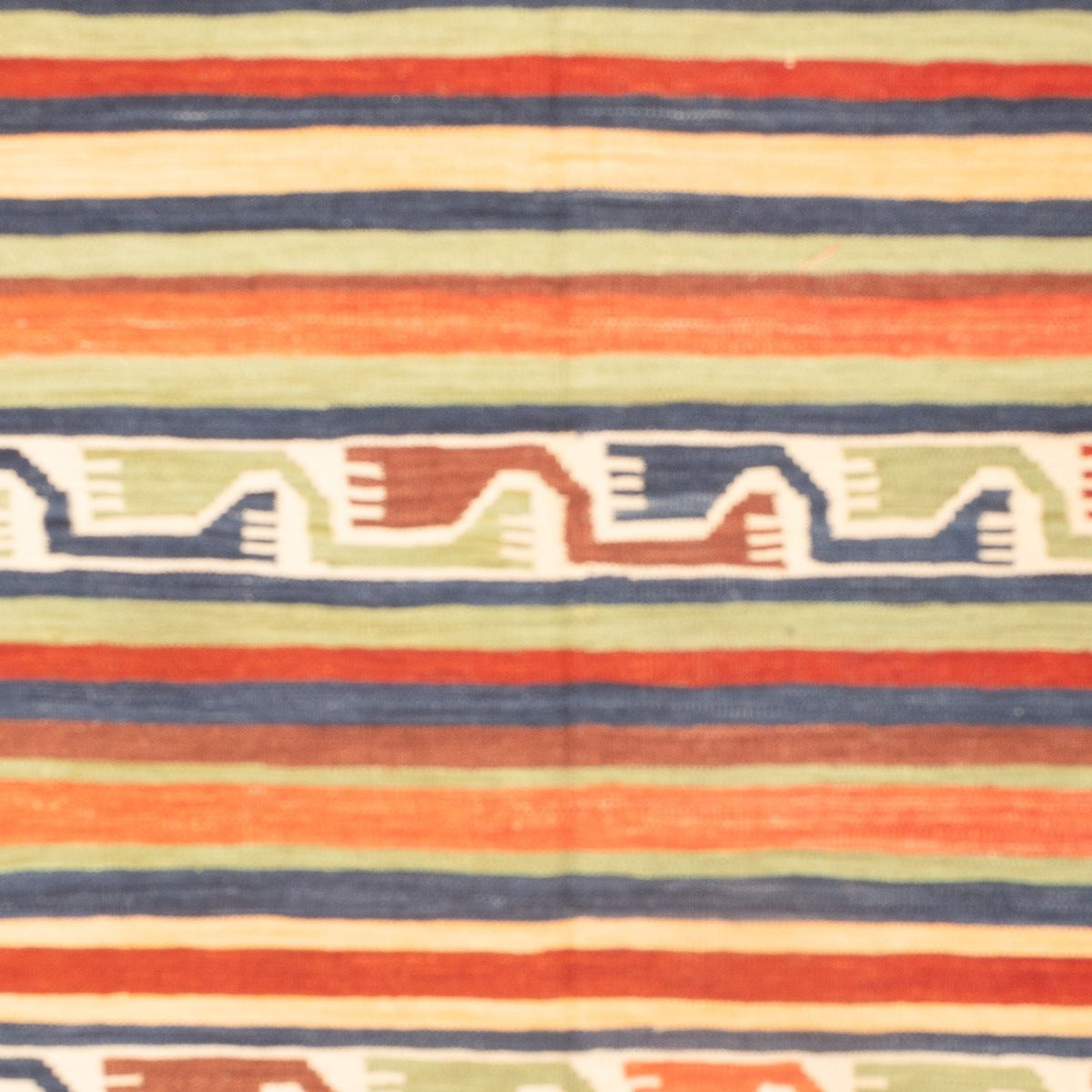 Kelim-tæppe - orientalsk - 202 x 154 cm - flerfarvet