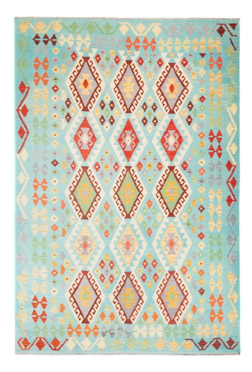 Kelim Carpet - Splash - 250 x 176 cm - flerfarvet