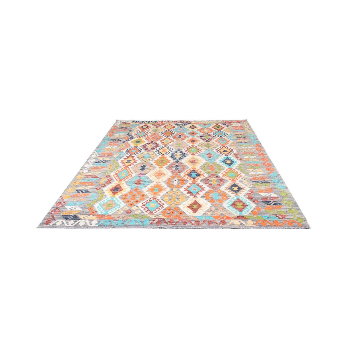 Kelim Carpet - Splash - 251 x 176 cm - flerfarvet