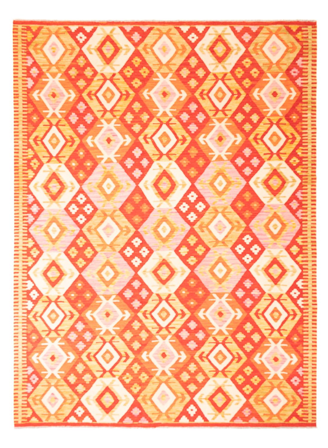 Kelim Carpet - Splash - 253 x 176 cm - flerfarvet