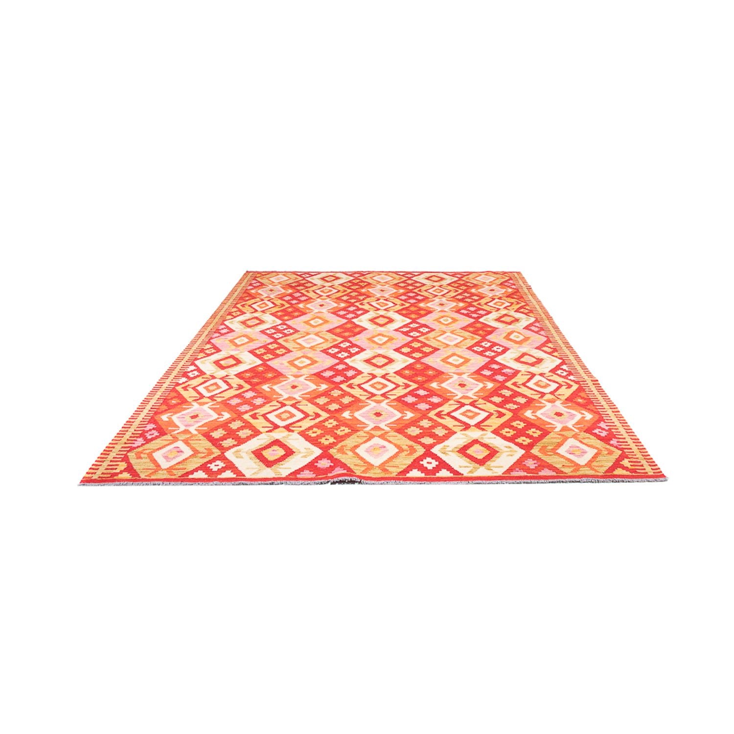 Kelim Carpet - Splash - 253 x 176 cm - flerfarvet