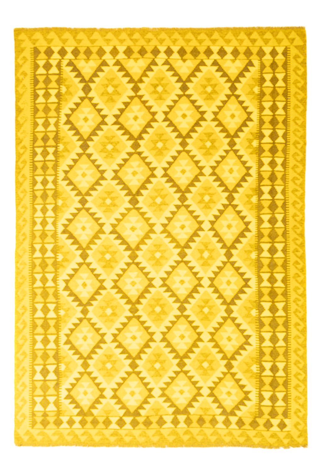 Kelim-tæppe - Trendy - Vintage / farvet - 237 x 169 cm - gul