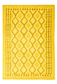 Kelim-tæppe - Trendy - Vintage / farvet - 237 x 169 cm - gul