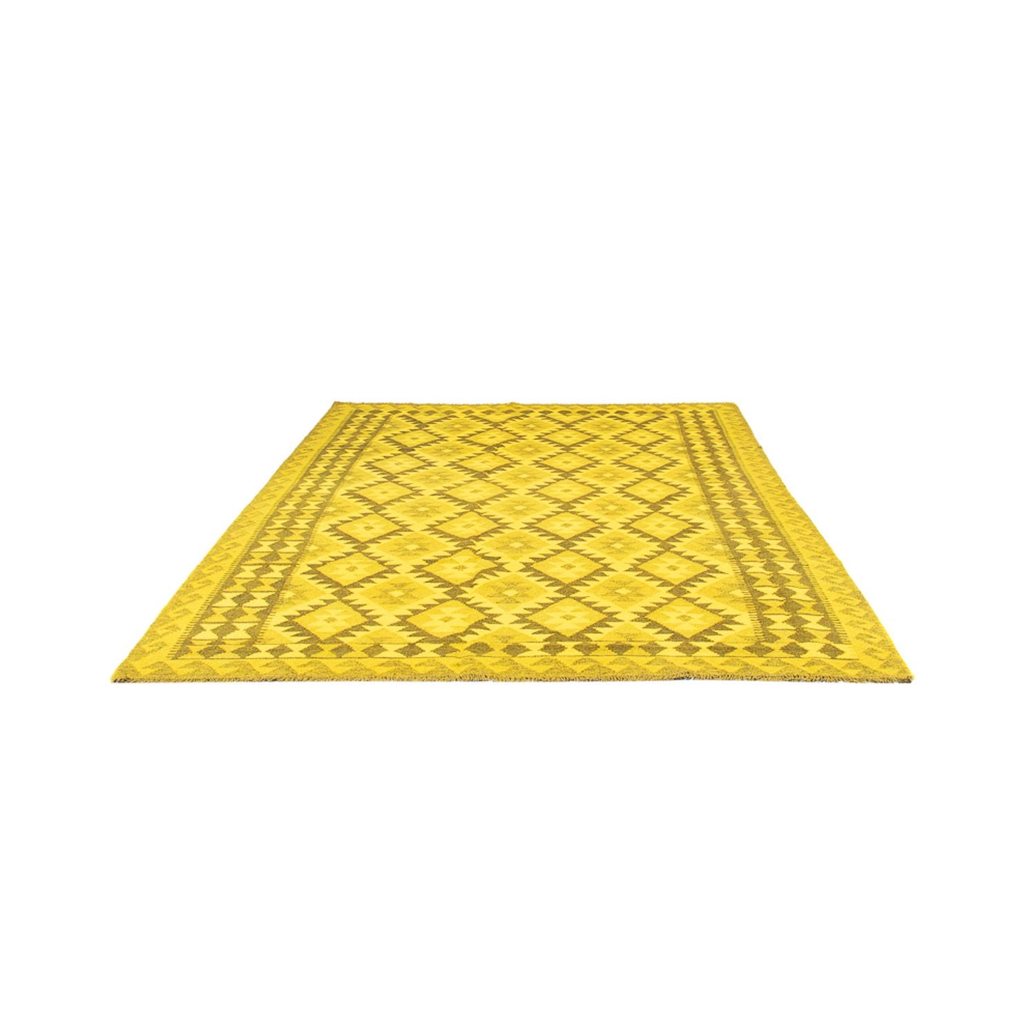 Kelim-tæppe - Trendy - Vintage / farvet - 237 x 169 cm - gul