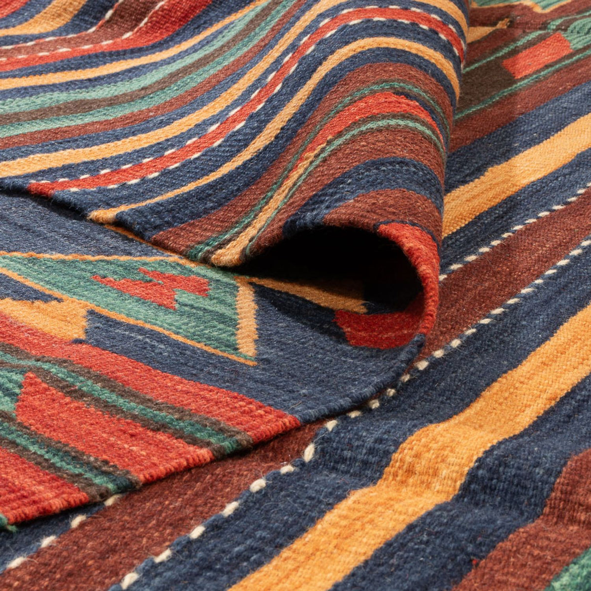 Kelim-tæppe - orientalsk - 304 x 198 cm - flerfarvet