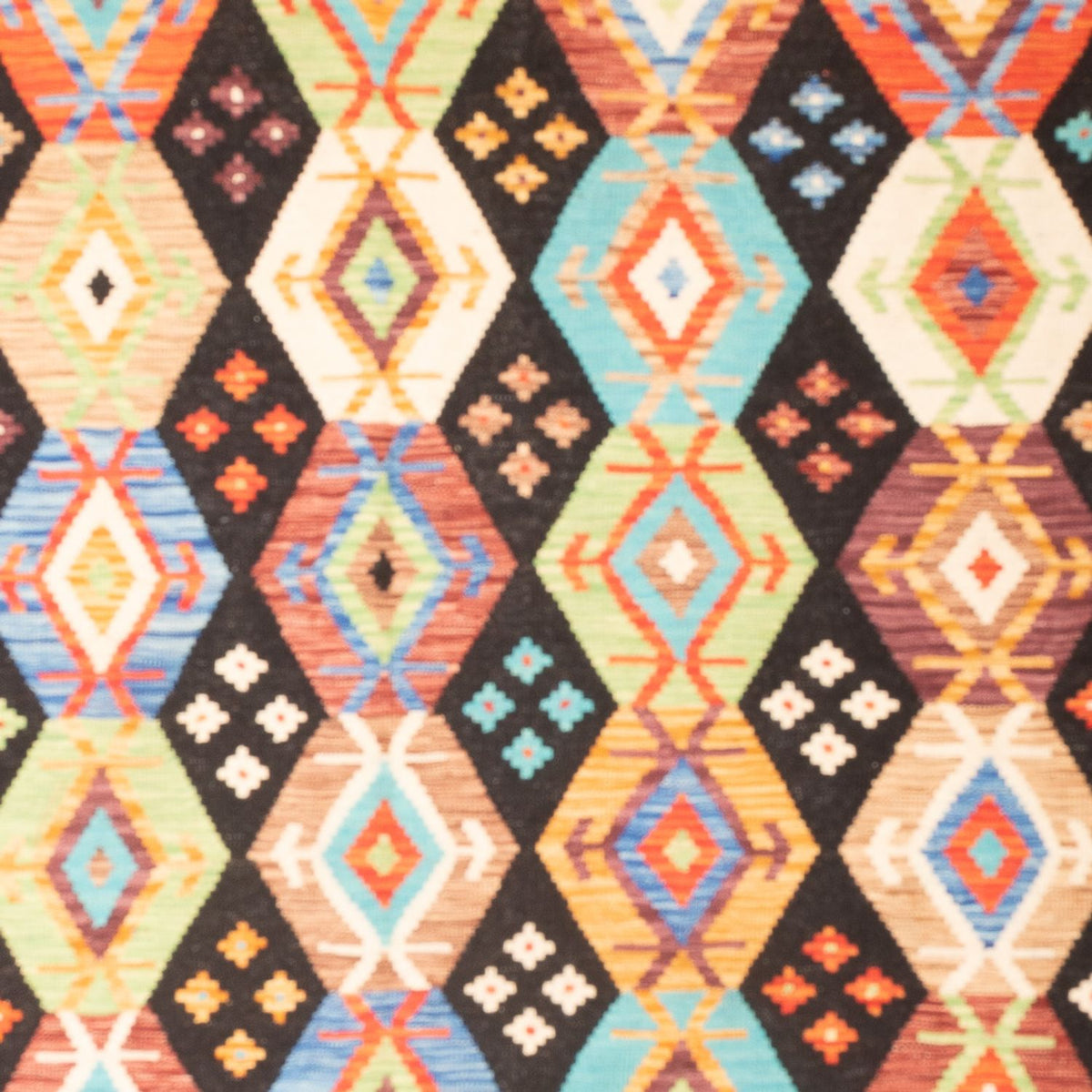 Kelim-tæppe - orientalsk - 262 x 179 cm - flerfarvet