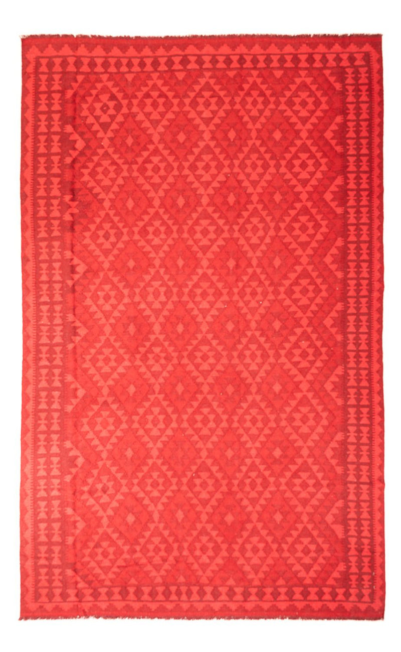 Kelim-tæppe - Trendy - Vintage / farvet - 291 x 193 cm - rød