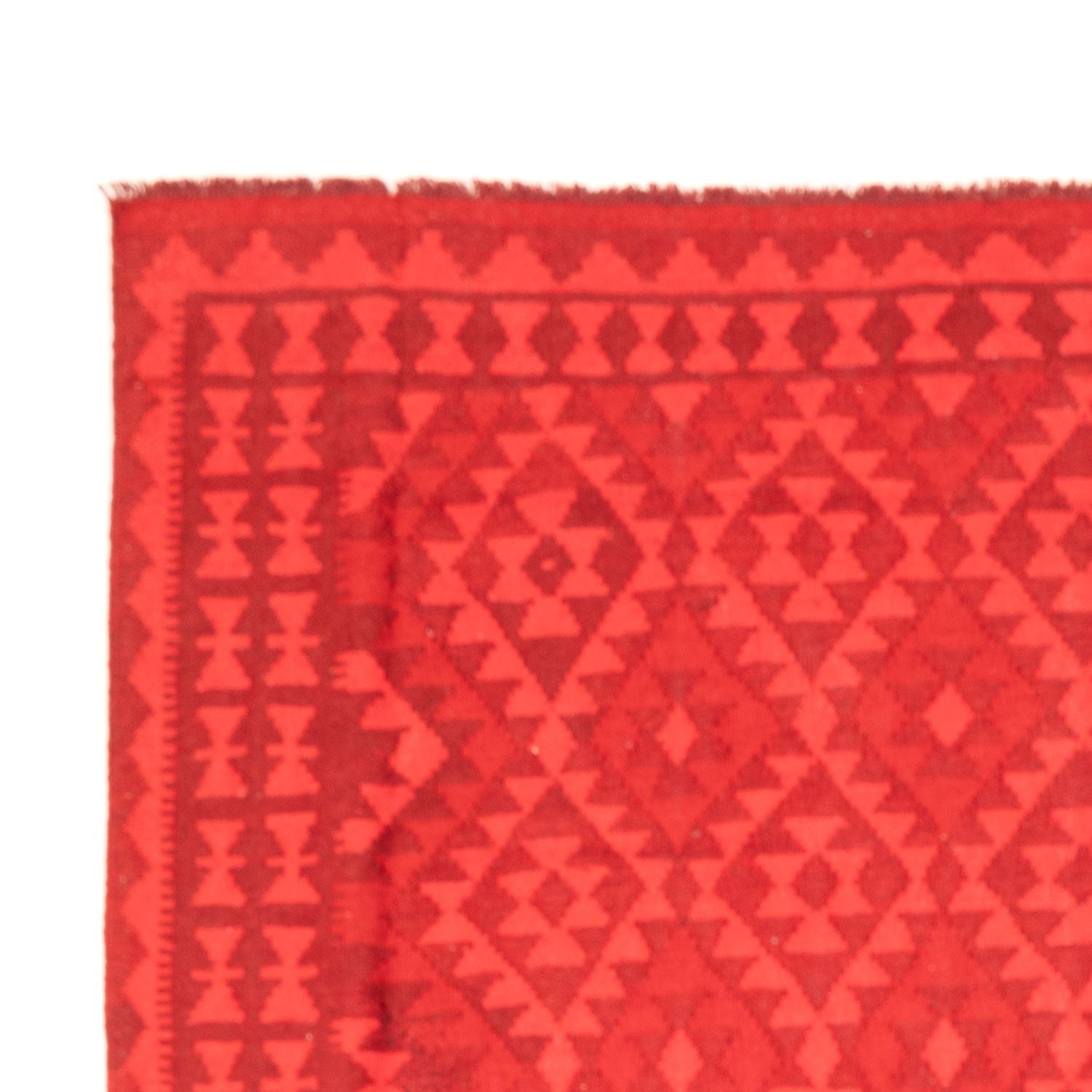 Kelim-tæppe - Trendy - Vintage / farvet - 291 x 193 cm - rød