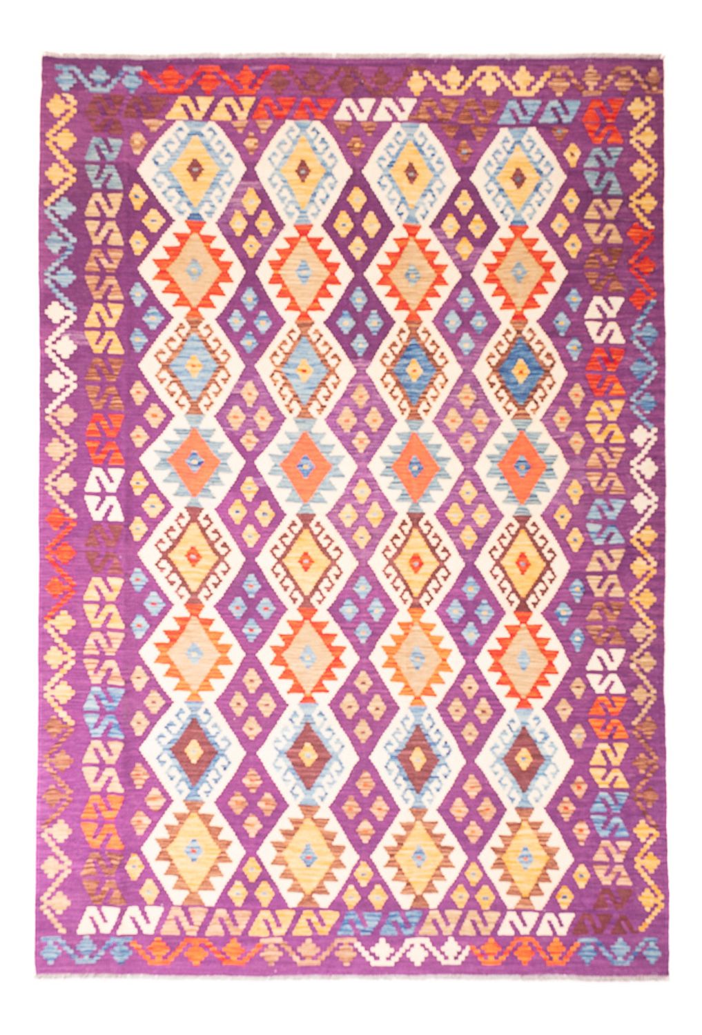 Kelim Carpet - Splash - 256 x 178 cm - flerfarvet