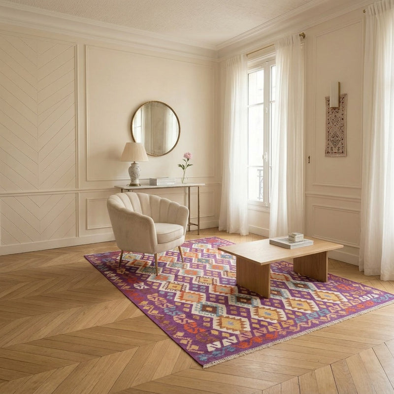 Kilim Maimana Tæppe 256x178cm - Uldtæppe