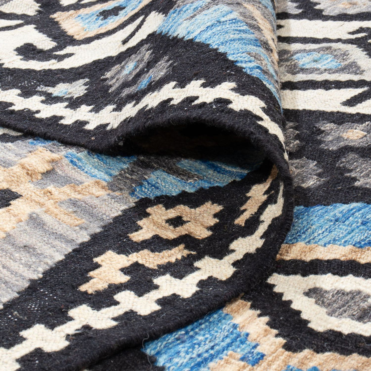 Kelim Carpet - Splash - 247 x 175 cm - flerfarvet