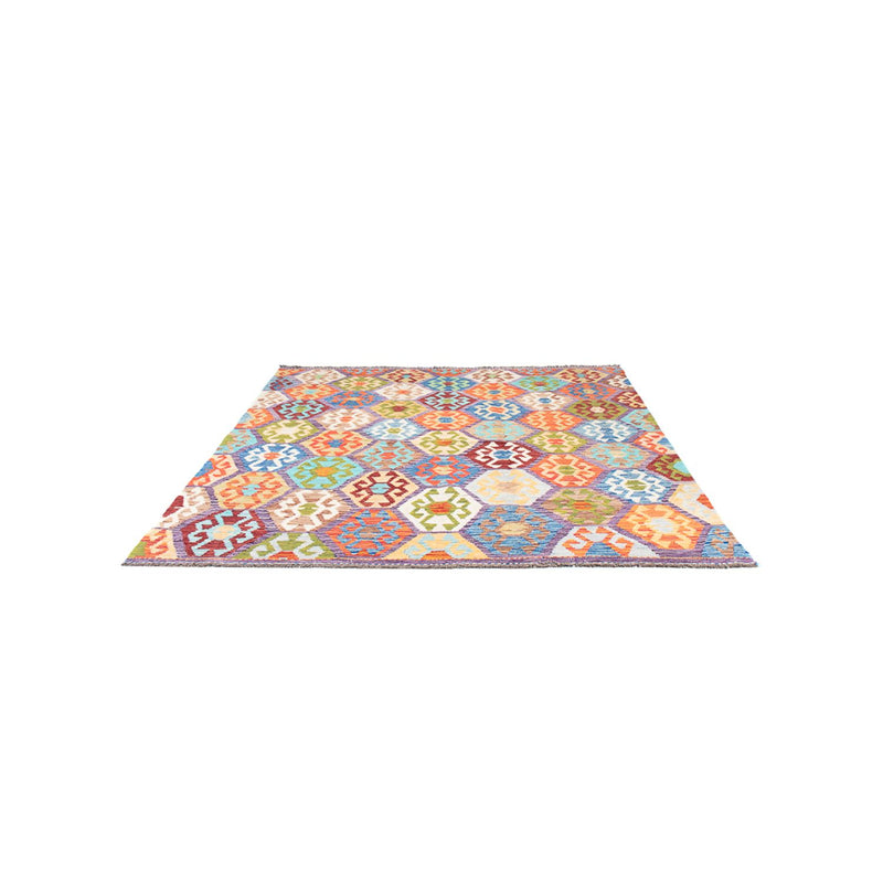 Kelim Carpet - Splash firkantet  - 201 x 189 cm - flerfarvet
