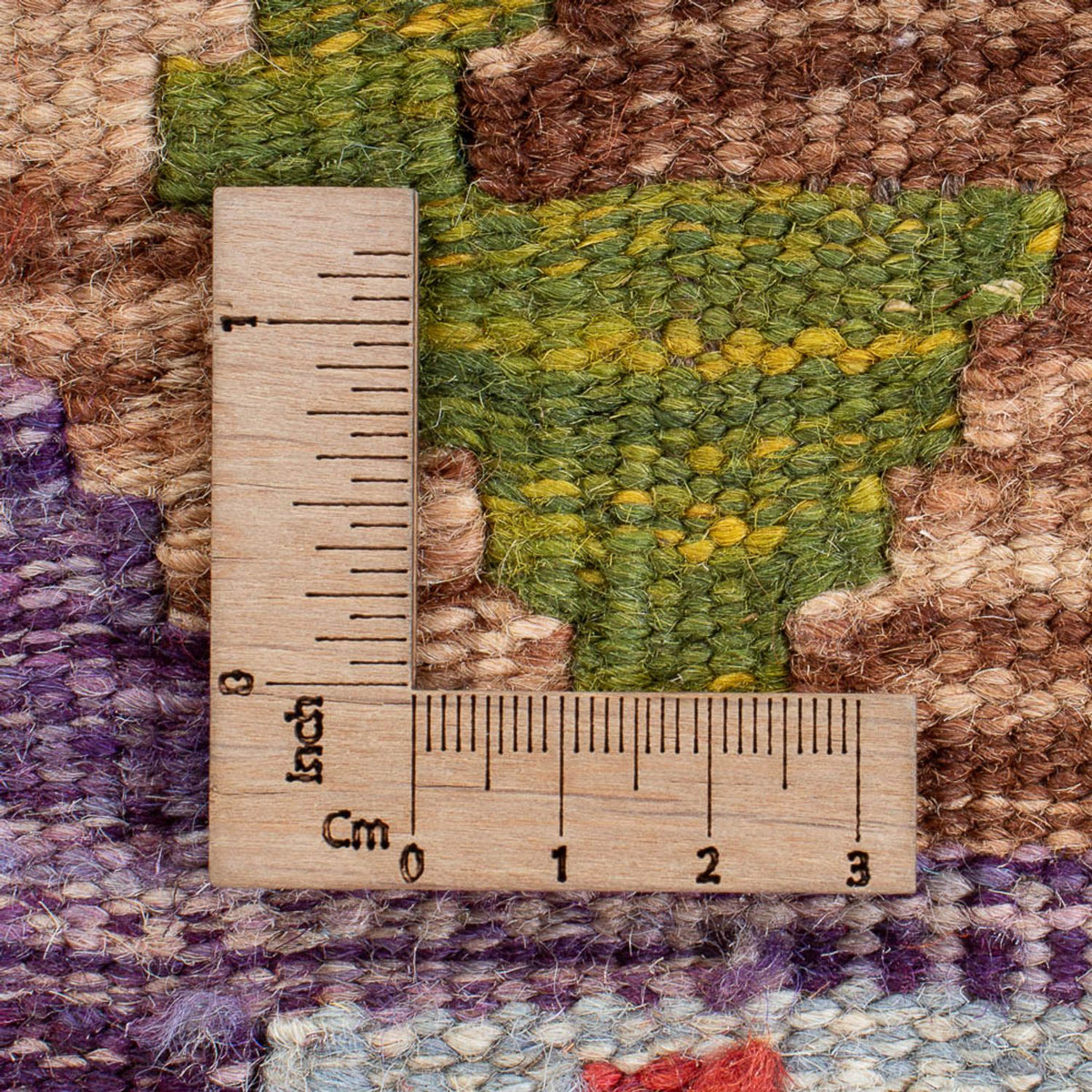 Kelim Carpet - Splash firkantet  - 201 x 189 cm - flerfarvet