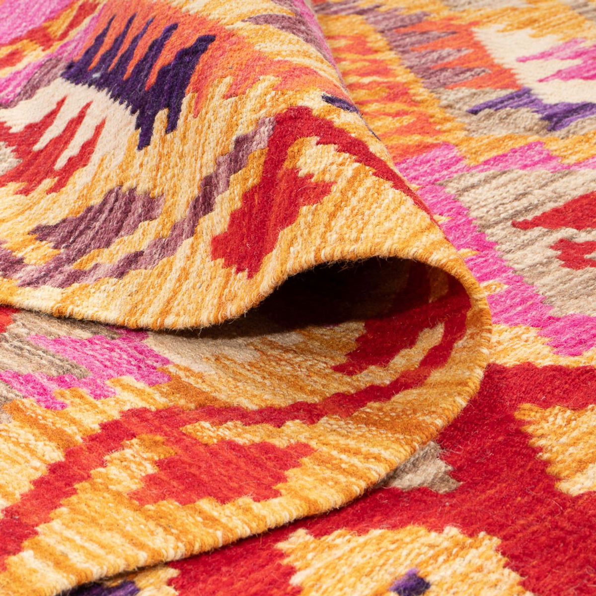 Kelim Carpet - Splash - 236 x 177 cm - flerfarvet