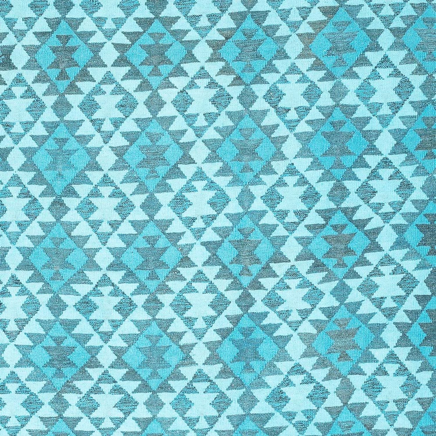Kelim-tæppe - Trendy - Vintage / farvet - 277 x 195 cm - turkis