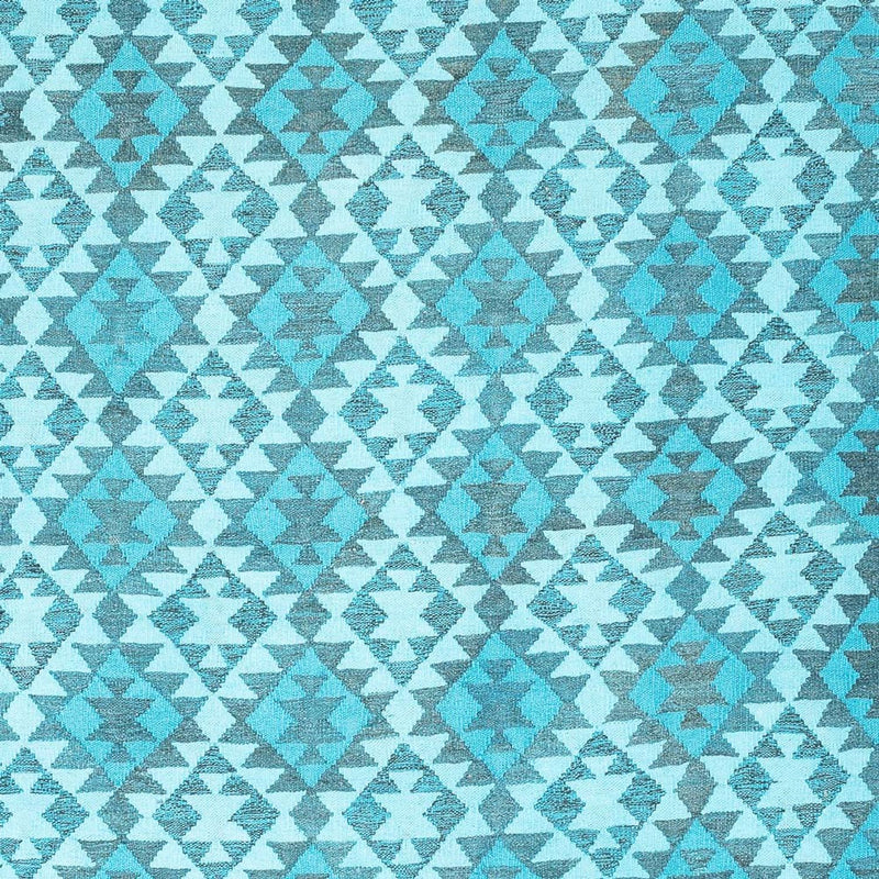 Kelim-tæppe - Trendy - Vintage / farvet - 277 x 195 cm - turkis