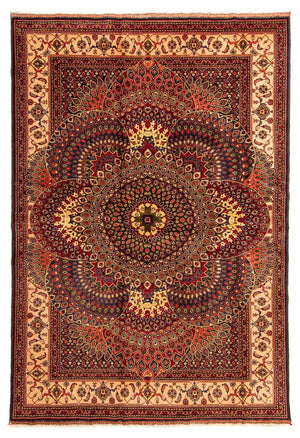 Afghansk tæppe - 279 x 198 cm - flerfarvet