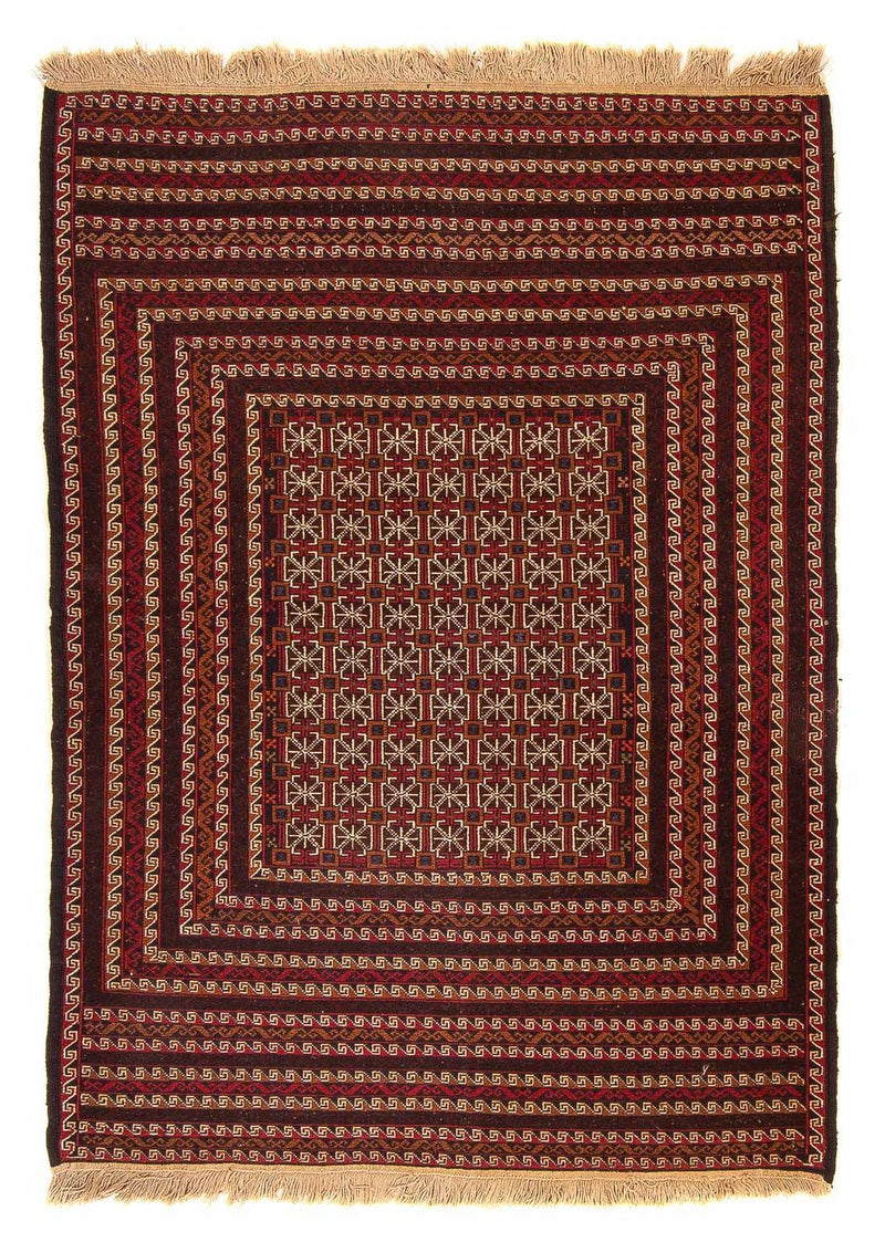 Kelim-tæppe - orientalsk - 180 x 133 cm - mørkerød