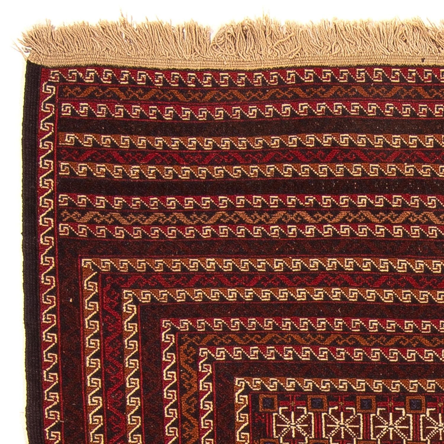 Kelim-tæppe - orientalsk - 180 x 133 cm - mørkerød