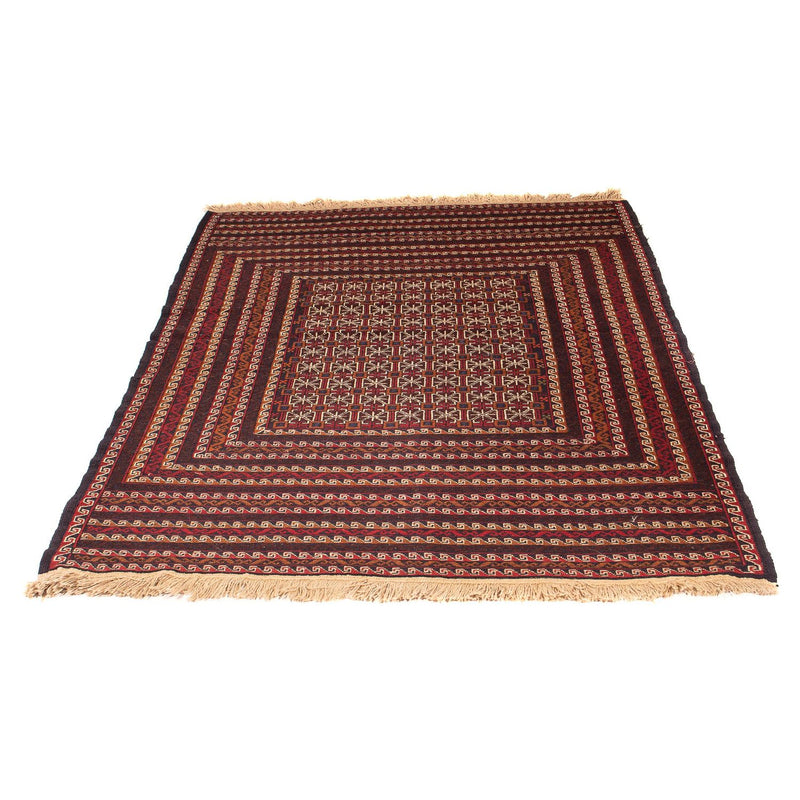 Kelim-tæppe - orientalsk - 180 x 133 cm - mørkerød