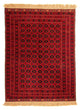 Turkaman-tæppe 153x190cm - Orientalsk tæppe - mørkerød