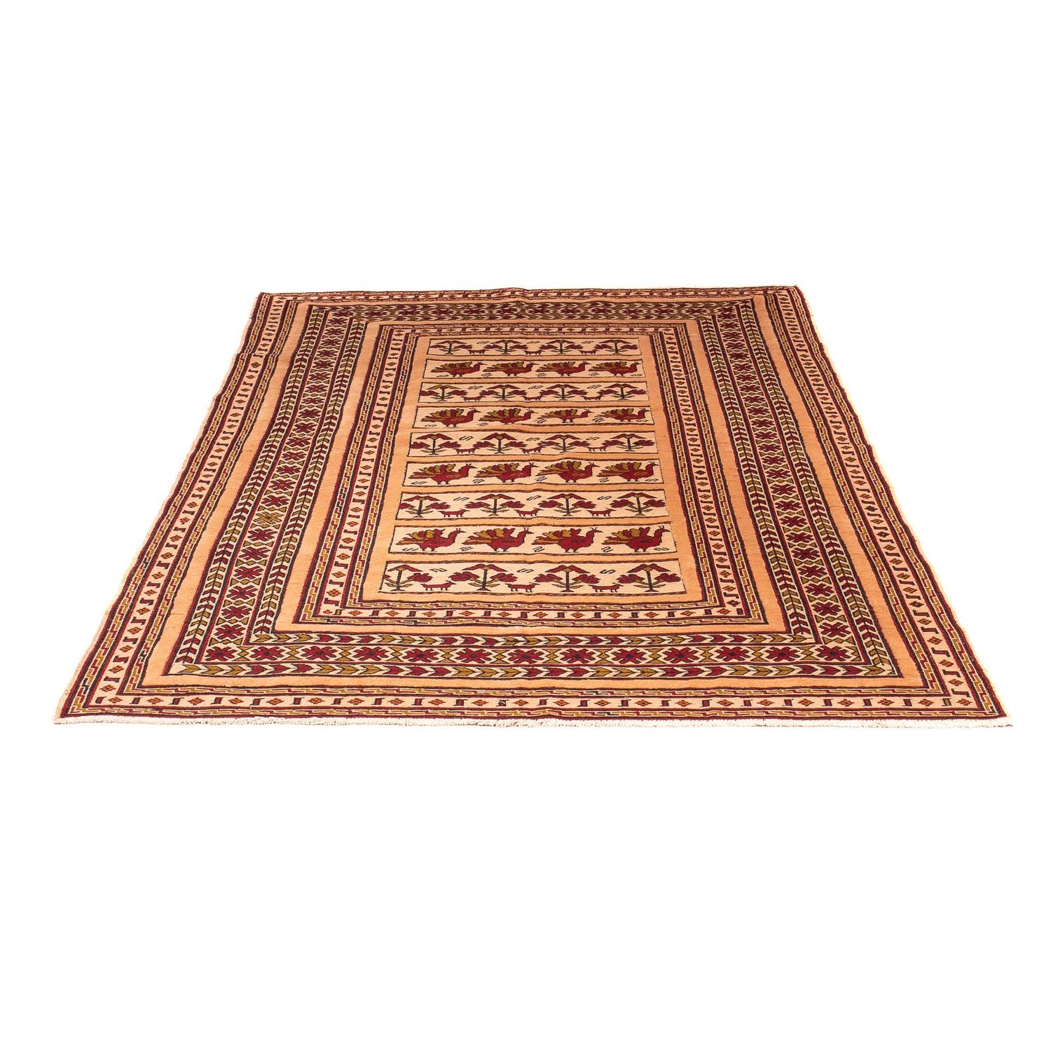 Kelim-tæppe - orientalsk - 180 x 140 cm - brun