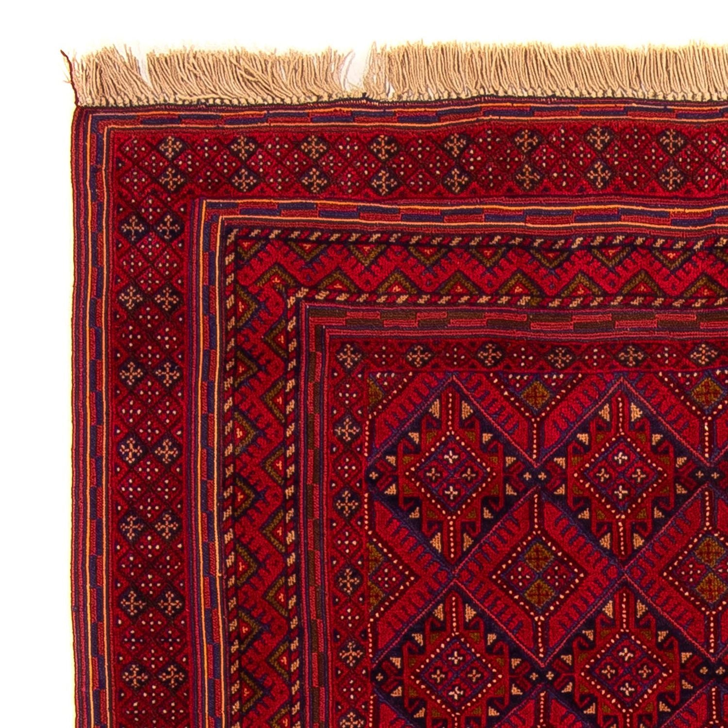 Kelim-tæppe - orientalsk - 183 x 132 cm - mørkerød